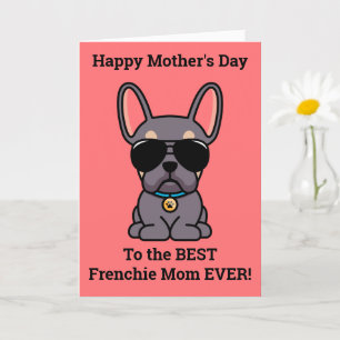 Happy Mother's Day from Dog Lilac Tan Frenchie Card
