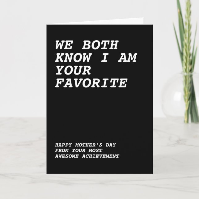 Happy Mothers Day From Your Awesome Child Card (Front)