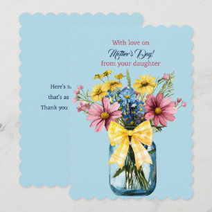 Happy Mother's Day from your daughter Vase Flowers Card