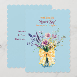 Happy Mother's Day from your daughter Vase Flowers Card