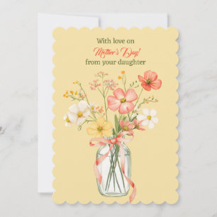 Happy Mother's Day from your daughter Vase Flowers Card