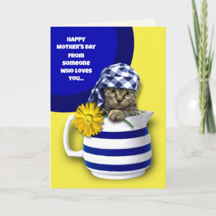 Happy Mother's Day. Funny Kitten Custom Card
