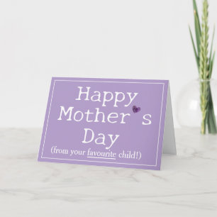 Happy Mother's Day funny purple Card