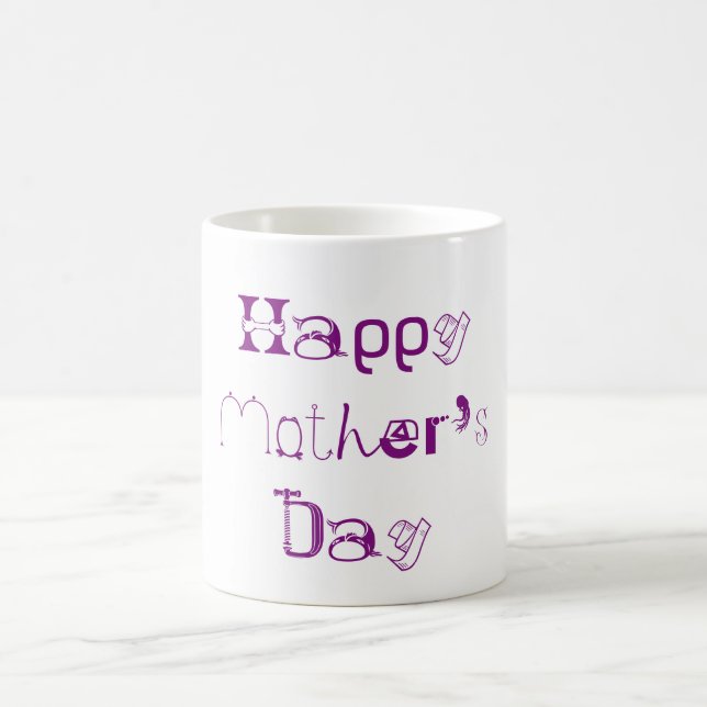 Happy Mother's Day Funny Typography Mug (Center)