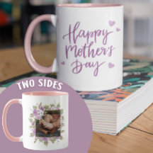 Happy Mothers day gift Purple personalised Coffee