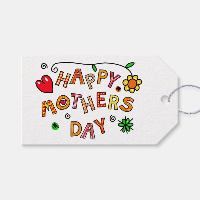 Happy Mother's Day Gift Tags (Front (Horizontal))