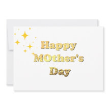 Happy mothers day. Gold simple script calligraphy