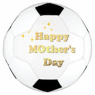 Happy mothers day. Gold simple script calligraphy Soccer Ball