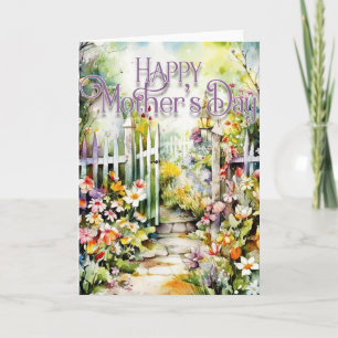 Happy Mother's Day Greeting Card - Pretty Garden
