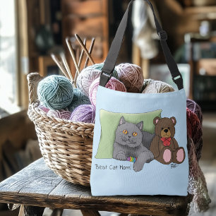 Happy Mother's Day Grey Cat Crossbody Bag