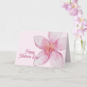 Happy Mother's Day - Hawaiian Watercolor Flower  Card