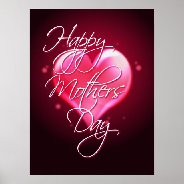 HAPPY MOTHER'S DAY HEART by SHARON SHARPE Poster (Front)