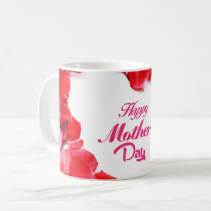 Happy Mother's Day - Heart Shaped Rose Petals Coffee Mug