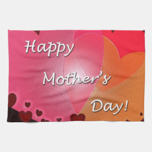Happy Mother's Day Heart Tea Towel