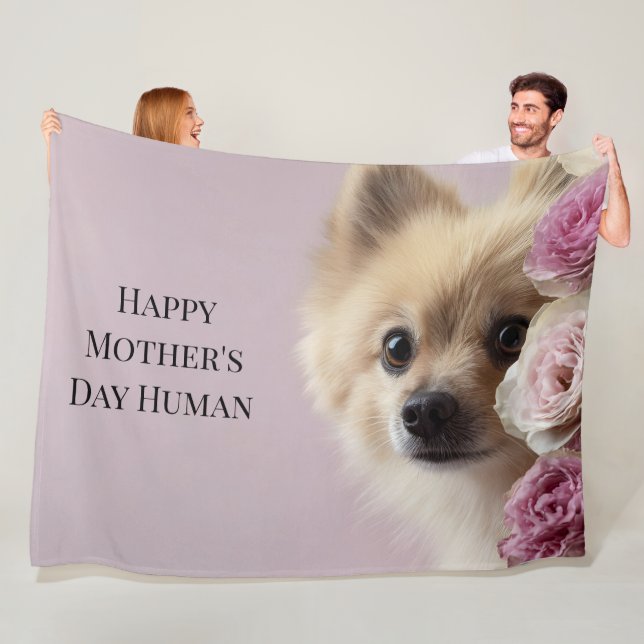 Happy Mother's Day Human Fleece Blanket (In Situ)