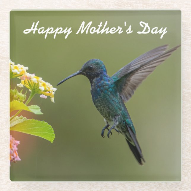 Happy Mother's Day Hummingbird Coaster (Front)
