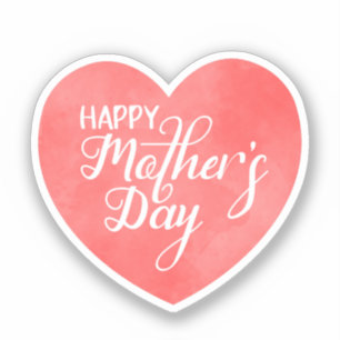 Happy mother's day in pink heart, mum love