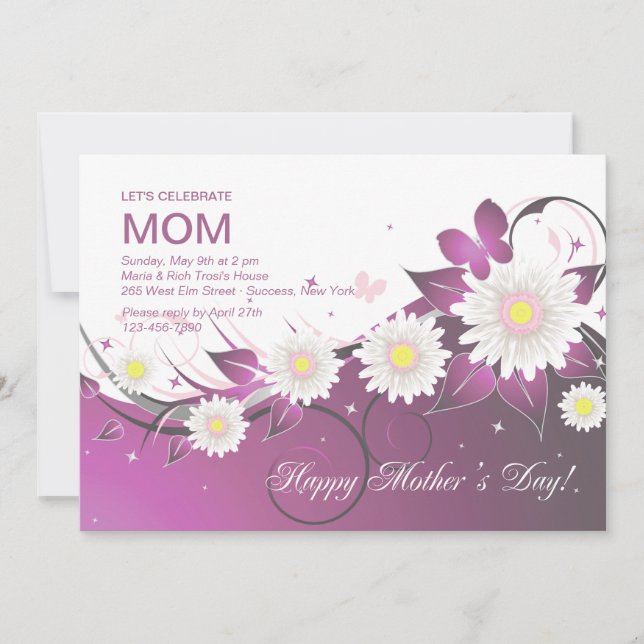 Happy Mother's Day Invitation (Front)