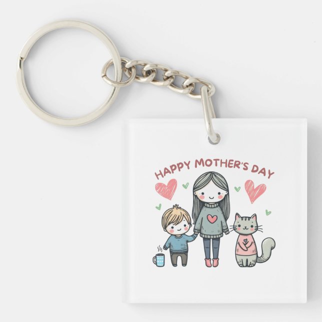 Happy Mother's Day Key Ring (Front)