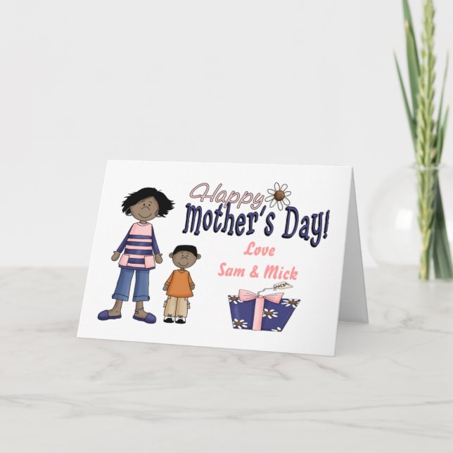 Happy Mothers Day - Kids & Present Card (Front)