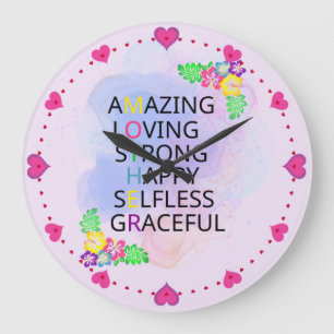 Happy Mother's Day Large Clock