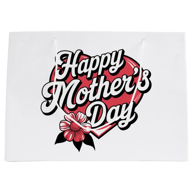 Happy Mothers Day Large Gift Bag (Front)