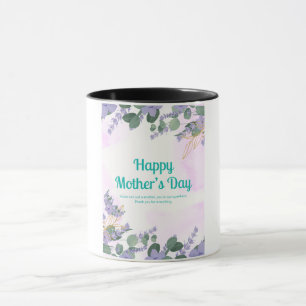 Happy Mother's Day Lavender Floral Frame Mug