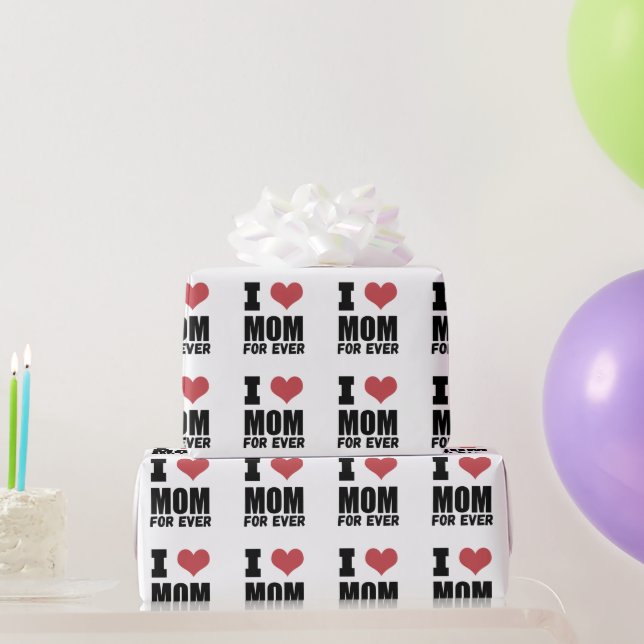 Happy Mothers Day Love Mum For Ever   Wrapping Paper (Party Gifts)