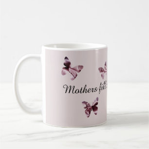 Happy Mother's Day Love Pink Satin Butterfly Coffee Mug
