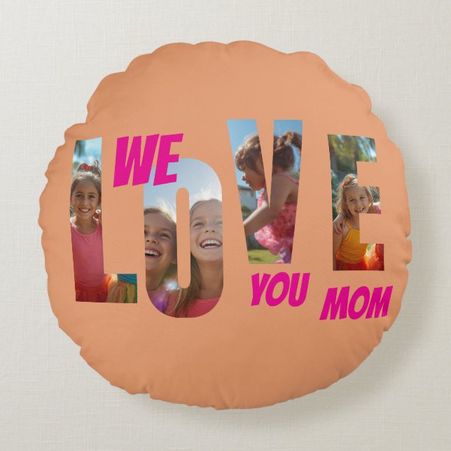 Happy Mother's Day Love Round Cushion (Front)