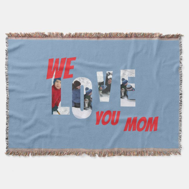 Happy Mother's Day Love Throw Blanket (Front)