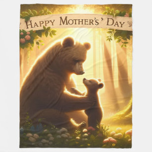 Happy Mother's Day, Mama Bear  Fleece Blanket