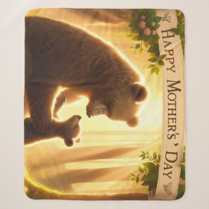 Happy Mother's Day, Mama Bear Sherpa Blanket