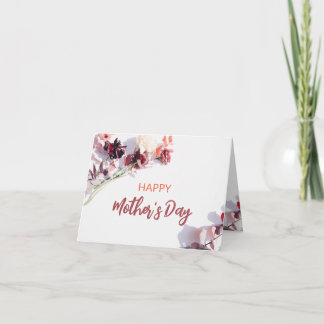 Happy Mother's Day | Maroon Flowers Card