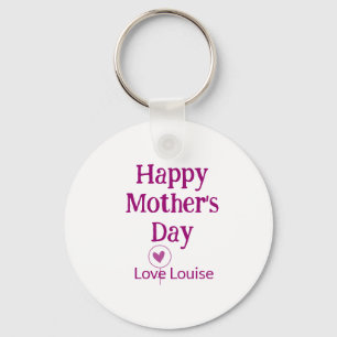 Happy Mother's day mauve love name female sign tit Key Ring