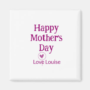 Happy Mother's day mauve love name female sign tit Magnet