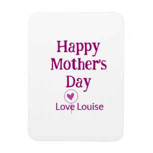 Happy Mother's day mauve love name female sign tit Magnet
