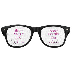 Happy Mother's day mauve love name female sign tit Retro Sunglasses