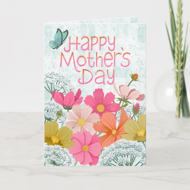 Happy Mother's Day Meadow Flowers Card (Front)