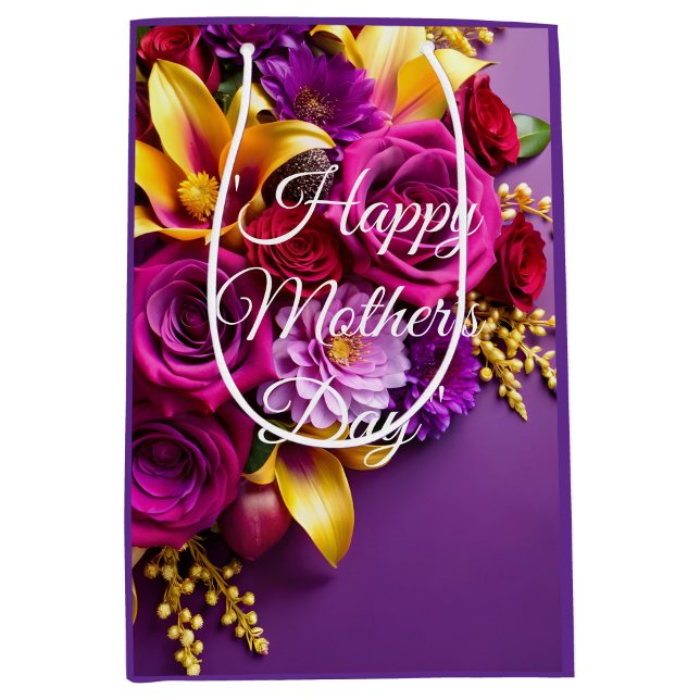 Happy Mother's Day  Medium Gift Bag (A blooming way to say "Happy Mother's Day")