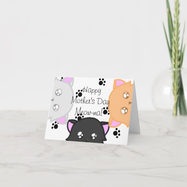 Happy Mother's Day Meow-ma Card (Front)