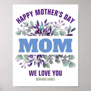 HAPPY MOTHER'S DAY MOM CUSTOMIZED GIFT  POSTER