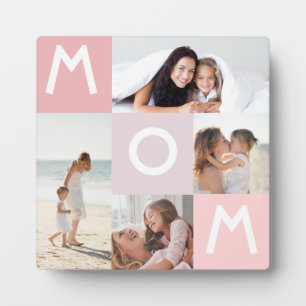 Happy Mother's Day Mom Modern Multi Photo Grid Plaque