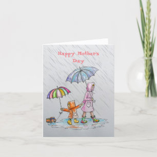 Happy Mother's Day Mother/Child  Thank You Card