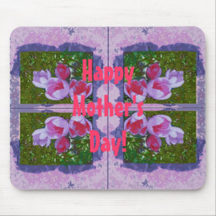 Happy Mother's Day mousemat with crocuses
