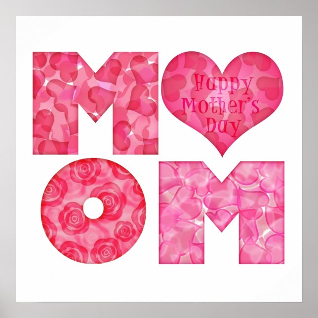 Happy Mother's Day Mum Alphabet Poster (Front)