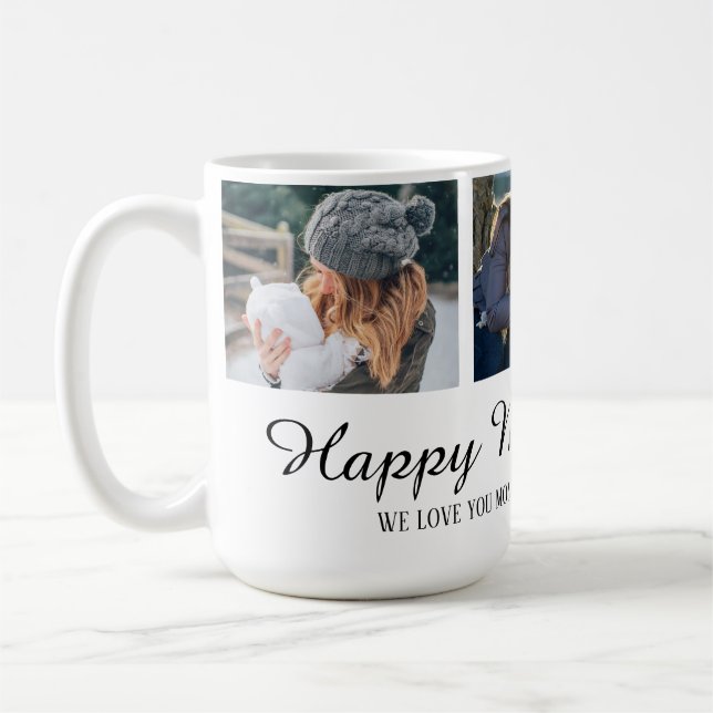 Happy Mother's Day Mum, Custom Photo And Text  Cof Coffee Mug (Left)