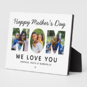 Happy Mothers Day Mum Custom Photo Collage Plaque (Side)