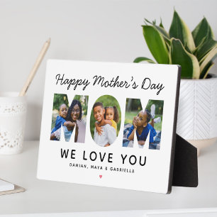 Happy Mothers Day Mum Custom Photo Collage Plaque