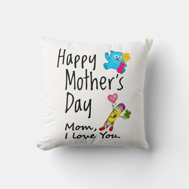 Happy Mothers Day. Mum I love you. Cushion (Front)